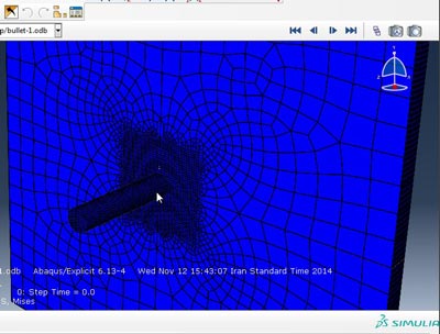فیلم آموزش تحلیل برخورد گلوله به صفحه در آباکوس